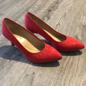 Naturalizer Red Suede SZ 7 Heels